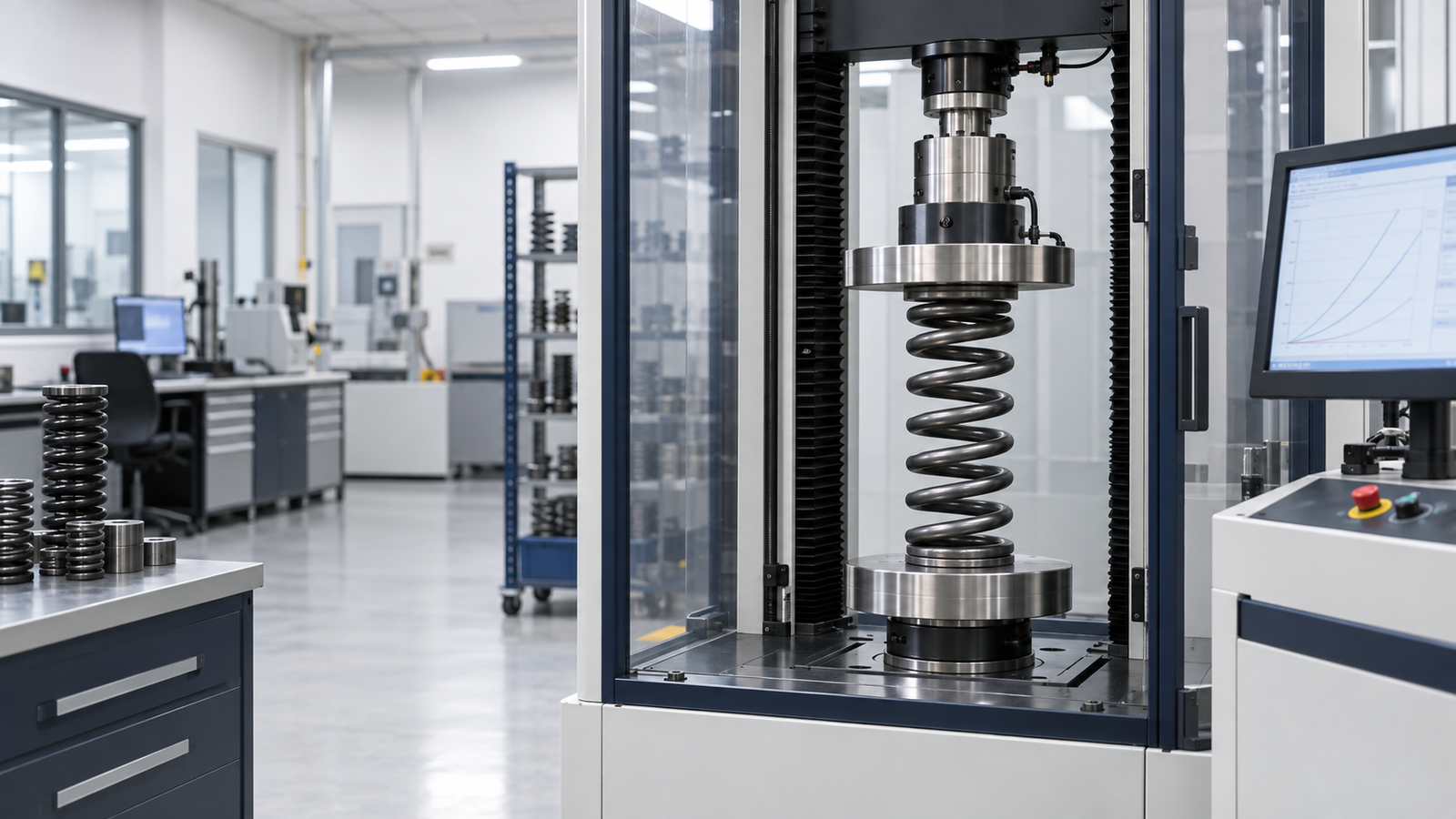Industrial spring dimensional inspection and load testing at R5Z™